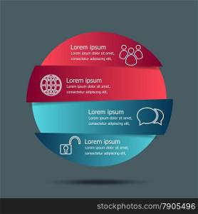 Vector circle banners infographic template, stock vector