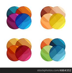 Vector circle banners. Vector circle banners. Illustration of abstract geometric template for option infographics, business diagram or presentation, graphic website, navigation infographic