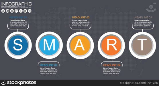 Vector circle infographic. Template for diagram, graph, presentation and chart. Business concept, parts, steps or processes. Abstract background.