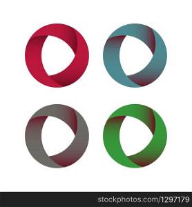 Vector Circle Logo Design Template . Infinite Loop Shape Cycle Creative Symbols . - Vector illustration. Vector Circle Logo Design Template . Infinite Loop Shape Cycle Creative Symbols . - Vector