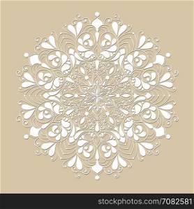 Vector Circle Mandala Floral Pattern
