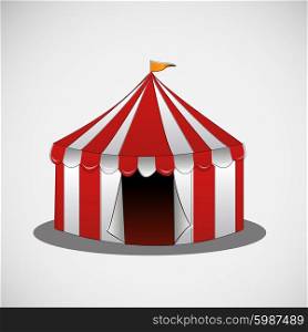 Vector circus tent on a bright background.. Vector circus tent on a bright background