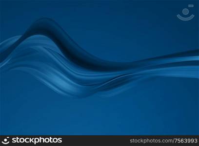 Vector Classic Blue Color. Fashion color. Abstract flow form. Classic Blue Color. Fashion color. Abstract flow form