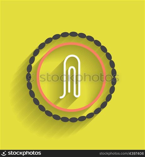 Vector clip icon flat design