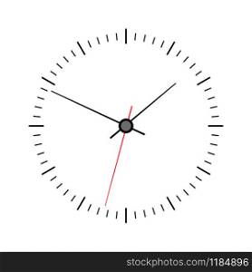 Vector clock face isolated on white background. Vector clock face isolated on white