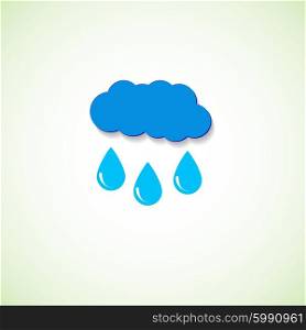 Vector cloud and raindrops eps.. Vector cloud and raindrops eps