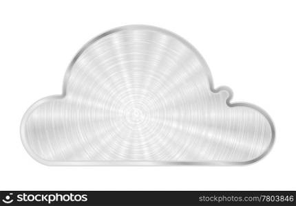 Vector cloud icon of brushed metal texture. EPS 10