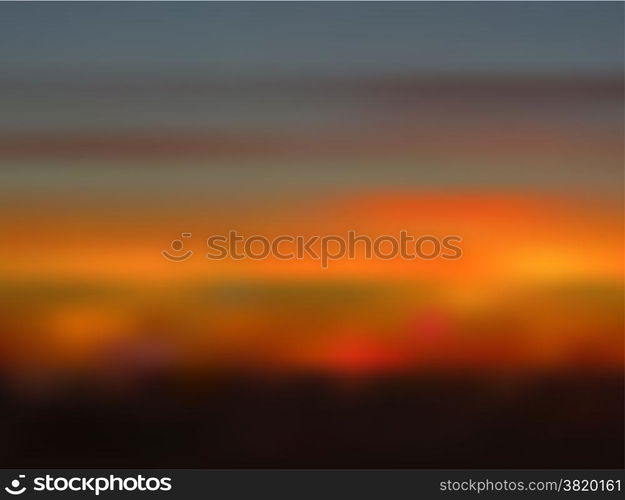 vector clouds at sunset