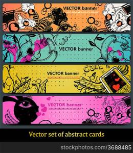 vector collection of abstract colored banners