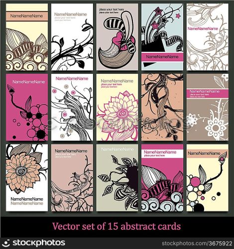 vector collection of colorful abstract cards