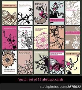 vector collection of colorful abstract cards