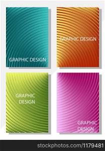Vector collection of covers with a simple geometric design for books, booklets and brochures. Minimalist style, modern colors.