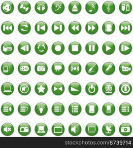 Vector collection of different music themes icons