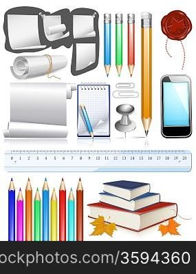 Vector collection of education objects