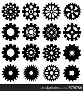 vector collection of gear icons