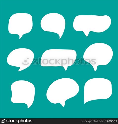 Vector collection of isolated speech bubbles . set of speech bubbles.