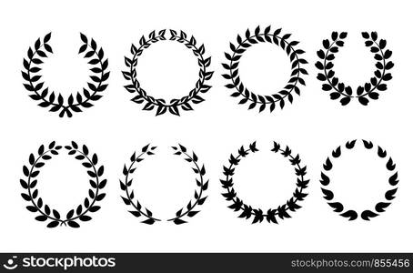 Vector Collection of Laurels, Floral Elements and Banners, stock vector illustration