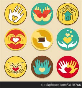Vector collection of love signs