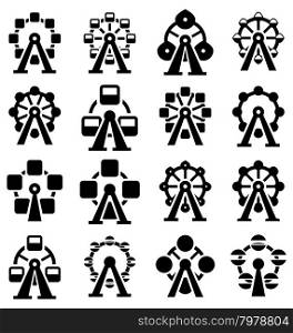 vector collection of park ferris wheel icons