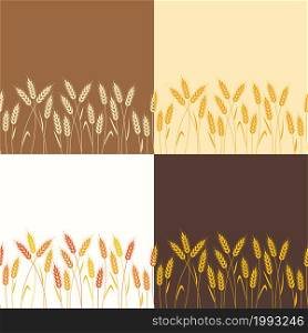 vector collection of seamless repeating wheat backgrounds