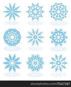 vector collection of snowflake icons