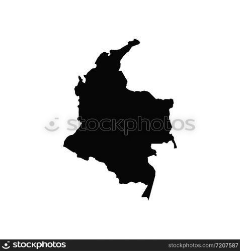 Vector Colombia map isolated on white background
