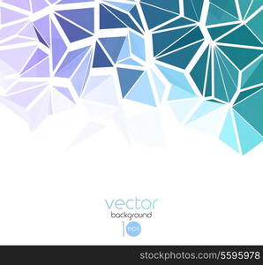 Vector color abstract geometric banner with triangle.