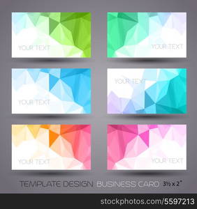 Vector color abstract geometric banner with triangle.