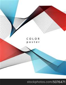 Vector color abstract geometric banner with triangle. For brochure, pocter, leaflet design