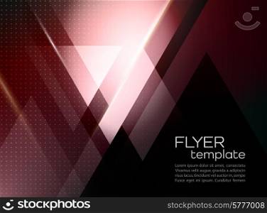 Vector color abstract geometric banner with triangle shapes.. Vector abstract geometric background with triangle