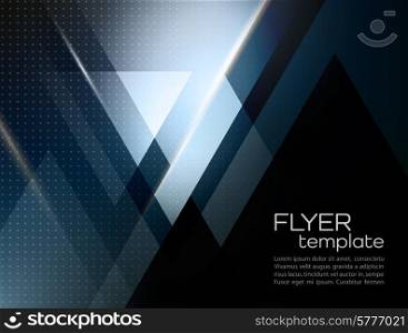 Vector color abstract geometric banner with triangle shapes.. Vector abstract geometric background with triangle