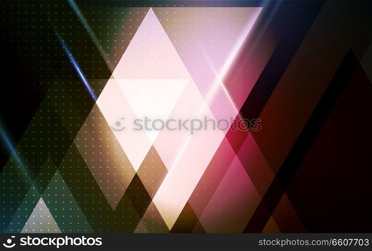 Vector color abstract geometric banner with triangle shapes.. Vector abstract geometric background with triangle shape