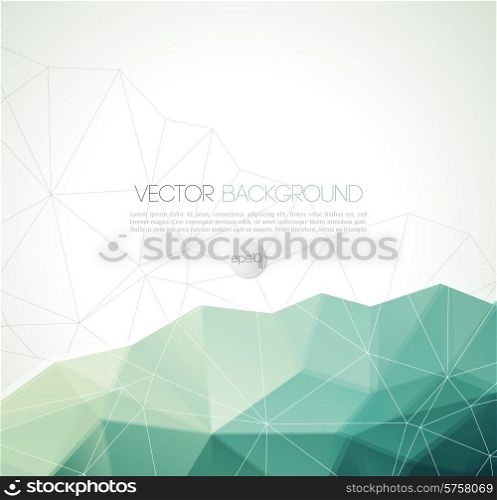 Vector color abstract geometric banner with triangle.. Vector abstract geometric background with triangle