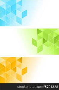 Vector color abstract geometric banner with triangle.. Vector abstract geometric banner with triangle