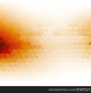 Vector color abstract geometric banner with triangle.. Vector color abstract geometric banner with triangle. For business and technology brochure, poster, leaflet design. Orange triangles mosaic pattern