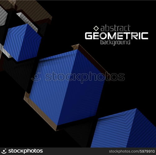 Vector color geometric shapes on black background. Vector color geometric shapes on black background. Illustration