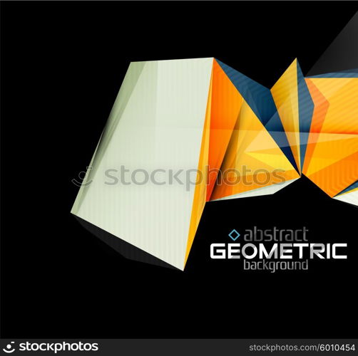 Vector color geometric shapes on black background. Vector color geometric shapes on black background. Illustration