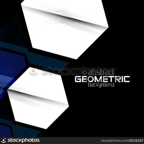 Vector color geometric shapes on black background. Vector color geometric shapes on black background. Illustration