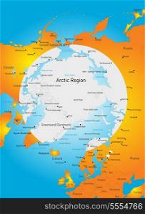 Vector Color Illustration of North pole