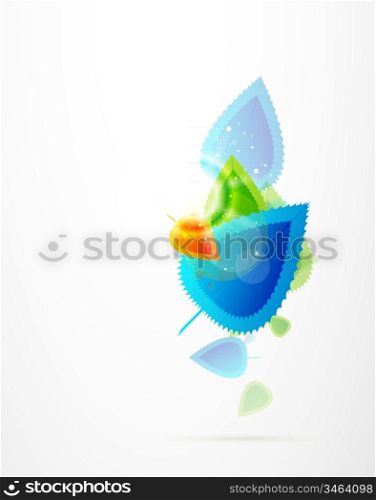 Vector color leaves abstract background
