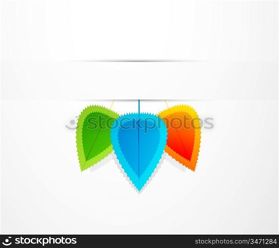 Vector color leaves abstract background