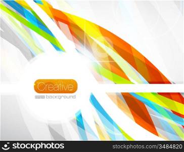 Vector color lines. Abstract background