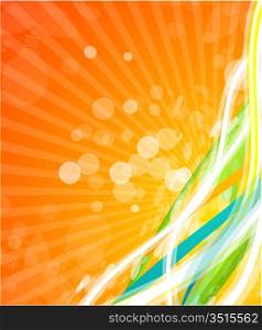 Vector color lines. Abstract vector background
