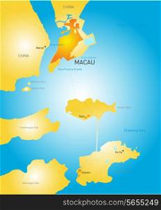 Vector color Macau administrative map