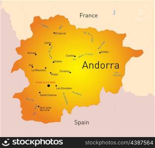 vector color map of Andorra country