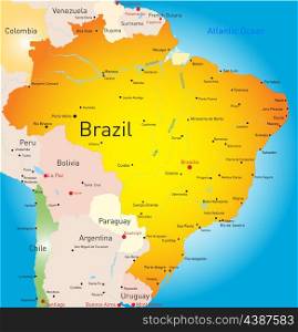 vector color map of Brazil country