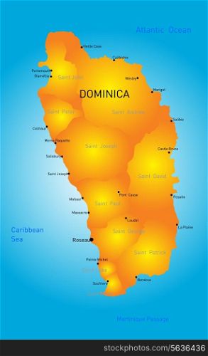 Vector color map of Dominica country