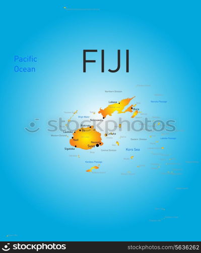 Vector color map of Fiji