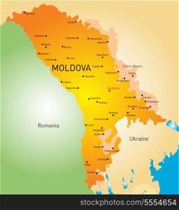vector color map of Moldova country