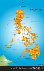 Vector color map of Philippines